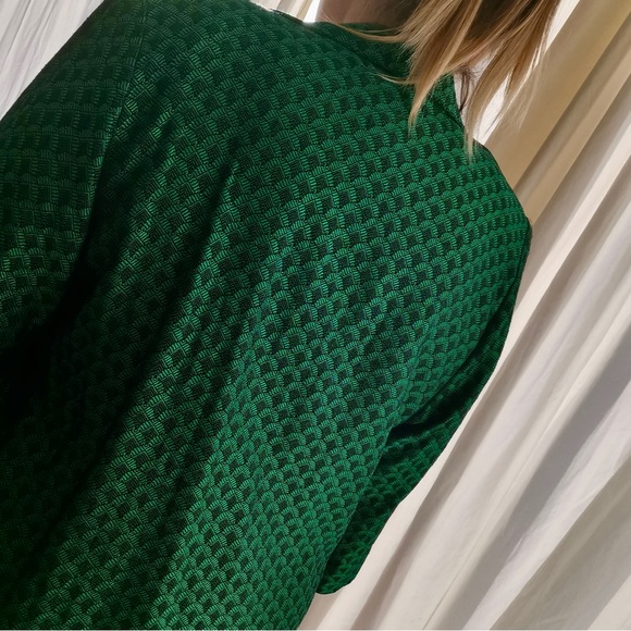 Vintage iridescent emerald green blazer - Picture 3 of 6